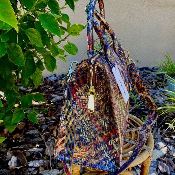 BRAHMIN CAROLINE TRENDSETTER MELBOURNE EMBOSSED LEATHER NWT - Picture 2 of 13